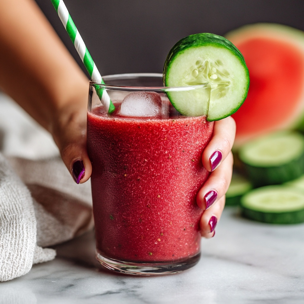 Watermelon Slushie Mocktail Recipe - Recipe Image