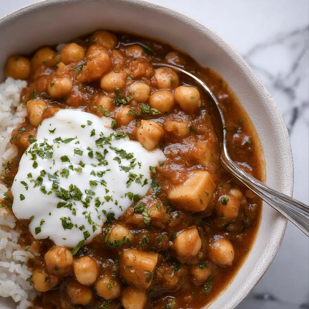 Easy Chickpea Curry with Potatoes (Chana Aloo Curry) Recipe - Recipe Image