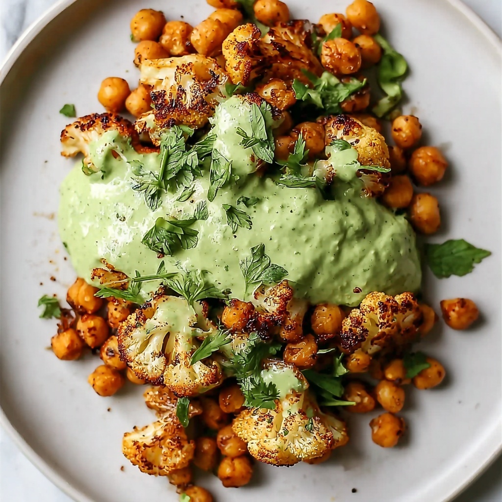 Roasted Cauliflower and Chickpeas with Herby Tahini Sauce Recipe - Recipe Image