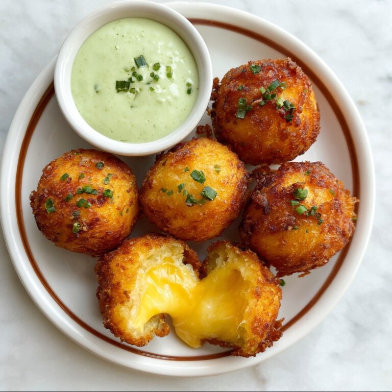 Cheesy Potato Croquettes with Hatch Chile Sauce Recipe