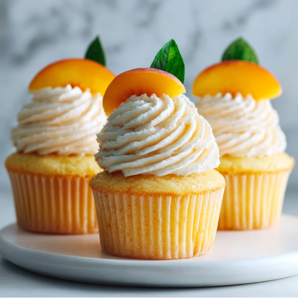 Honey Peach Cream Cheese Cupcakes Recipe - Recipe Image