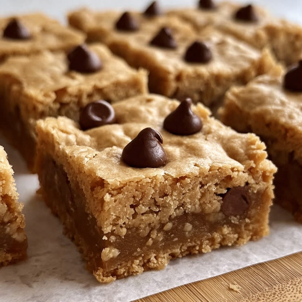 Healthy Peanut Butter Greek Yogurt Breakfast Blondies Recipe - Recipe Image