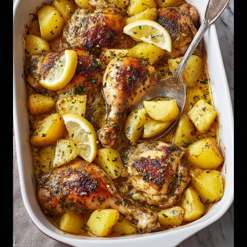 Lemon Greek Chicken and Potatoes Recipe - Recipe Image
