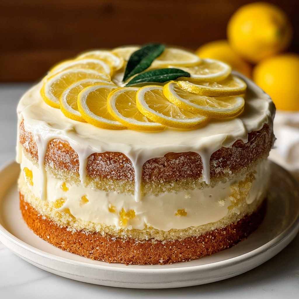 Limoncello Cake with Mascarpone Frosting Recipe - Recipe Image
