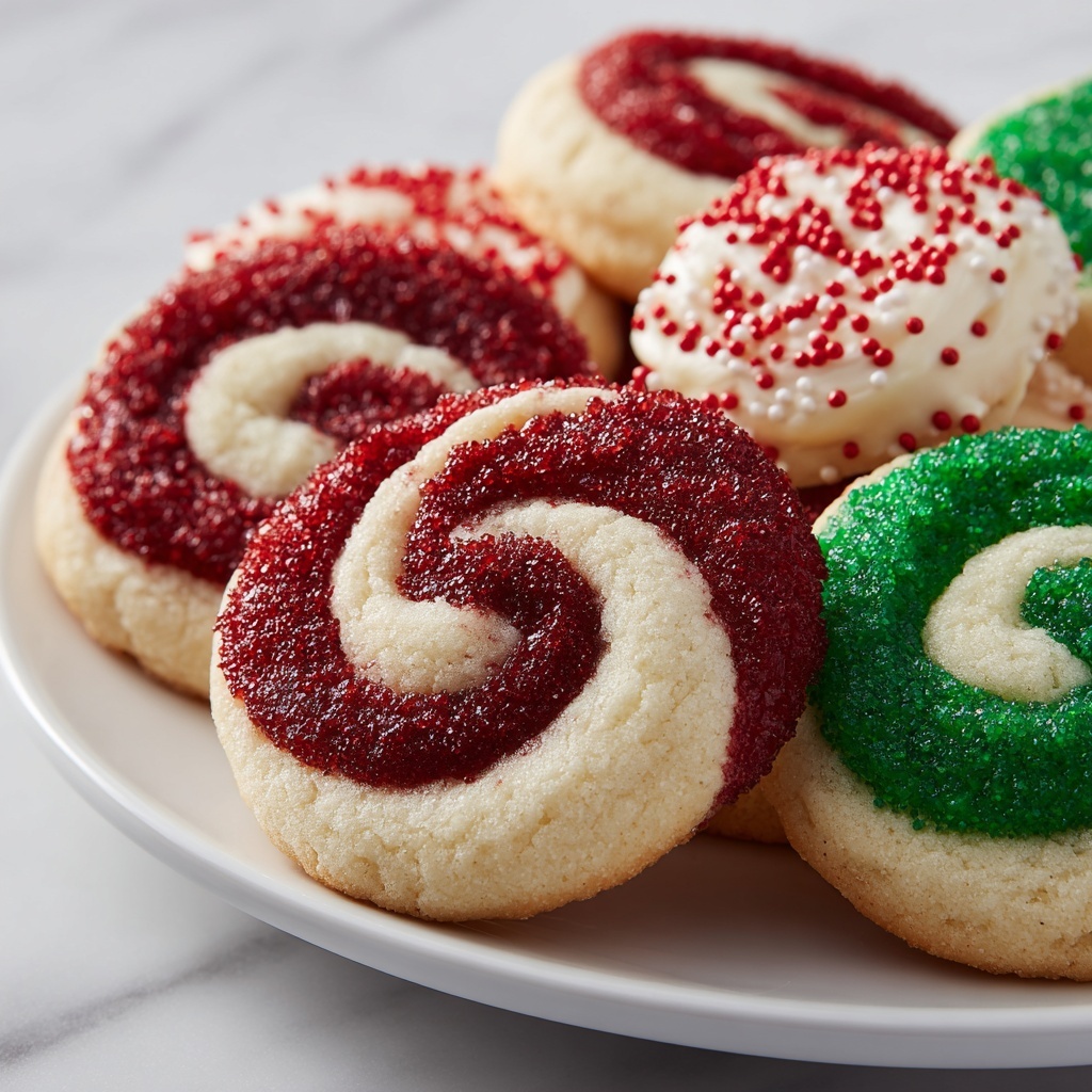 Christmas Swirl Butter Cookies Recipe - Recipe Image