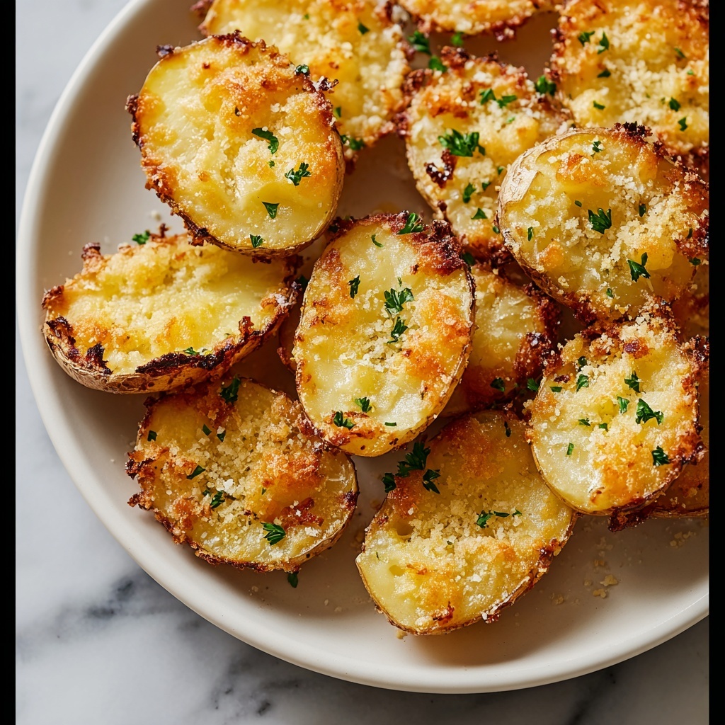 Crispy Parmesan Garlic Potatoes Recipe - Recipe Image
