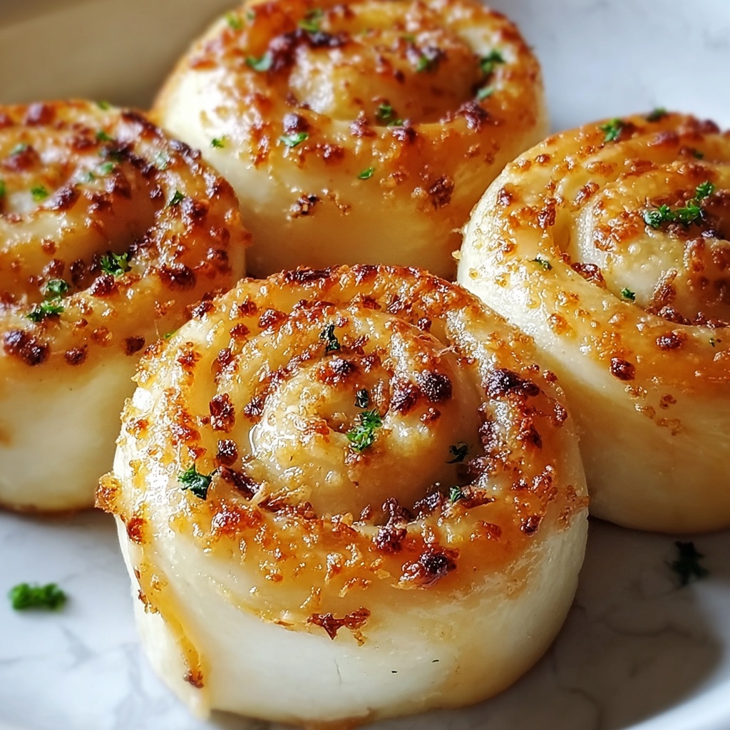 Garlic Parmesan New York Pizza Rolls Recipe - Recipe Image