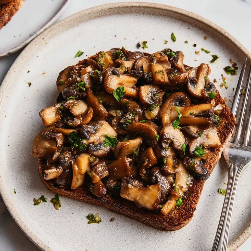 Garlic Mushroom Toast Recipe - Recipe Image