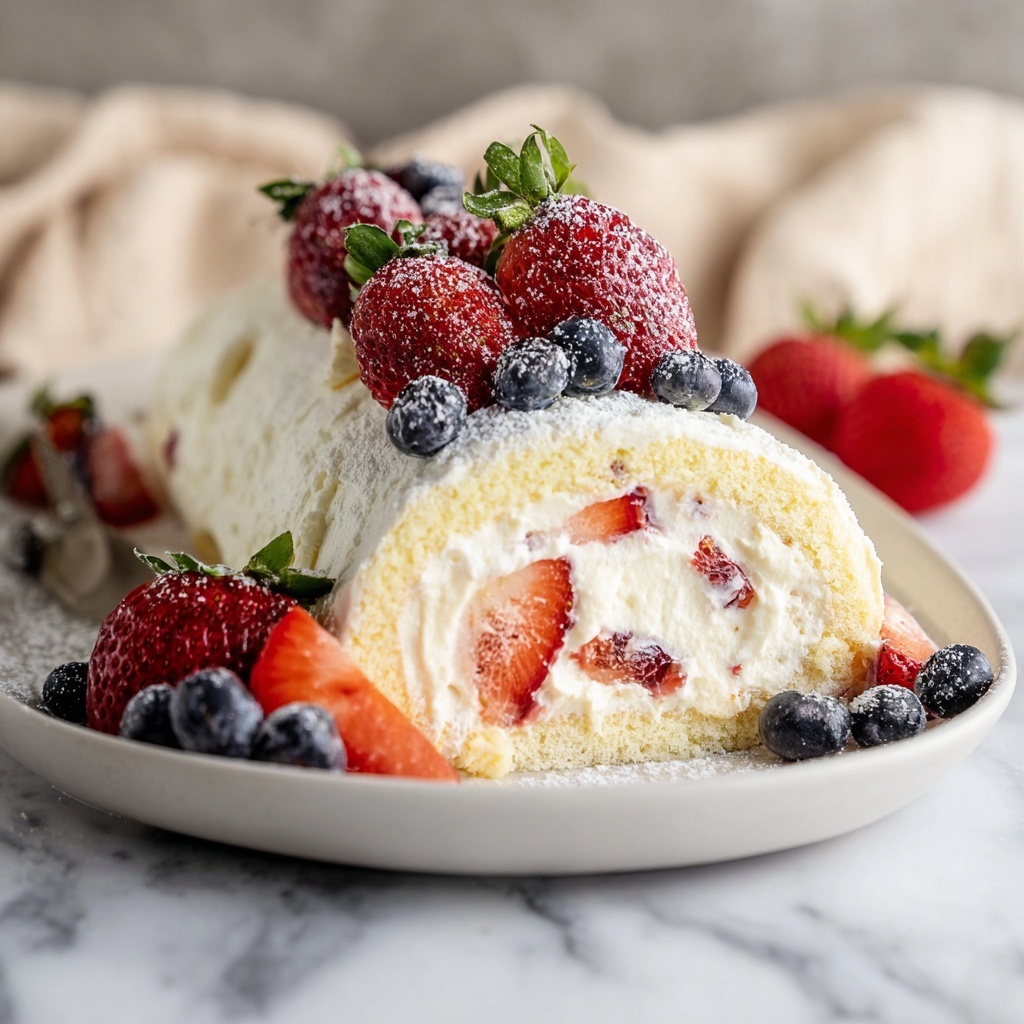Strawberry Pavlova Roulade Recipe - Recipe Image