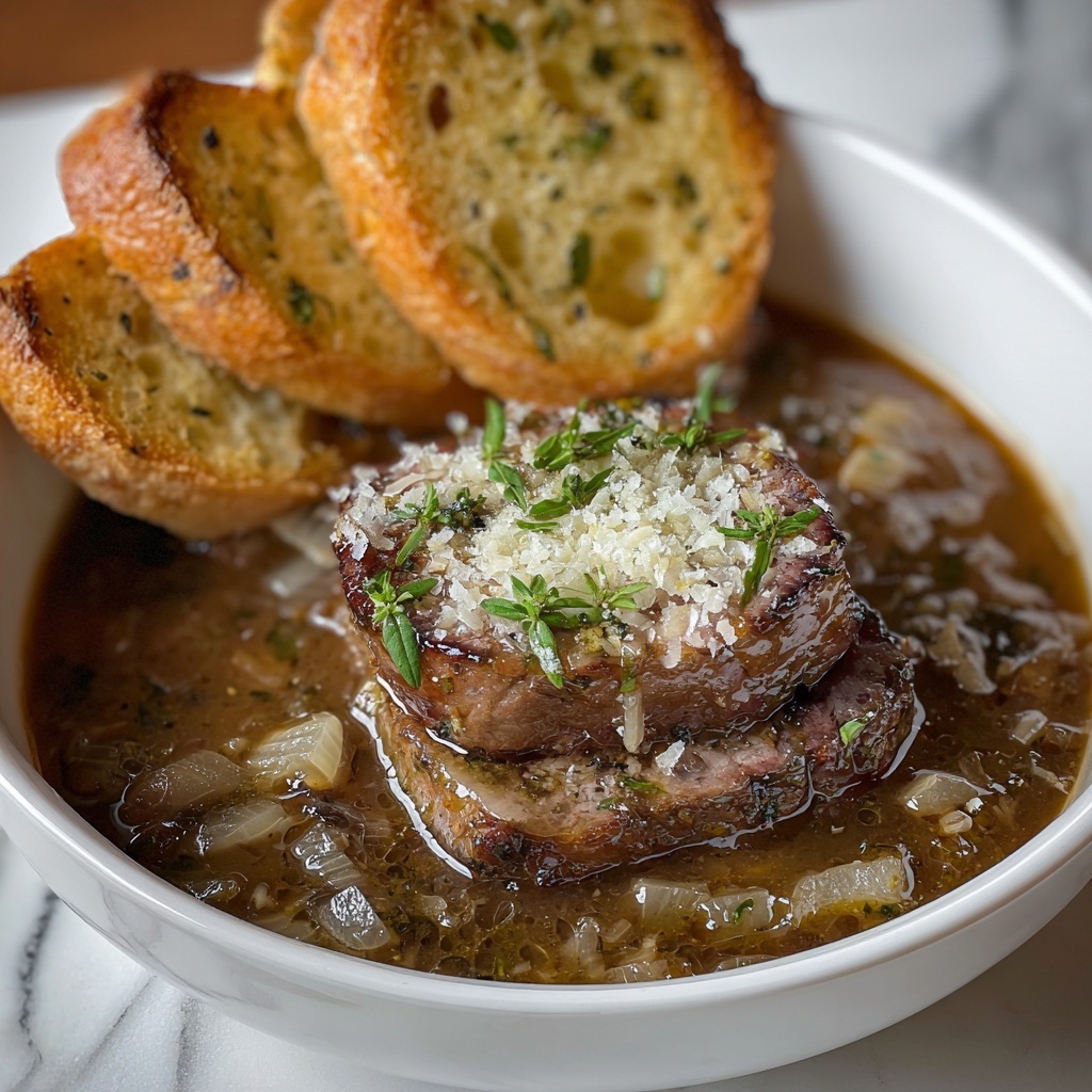 French Onion Beef Short Rib Soup Recipe - Recipe Image