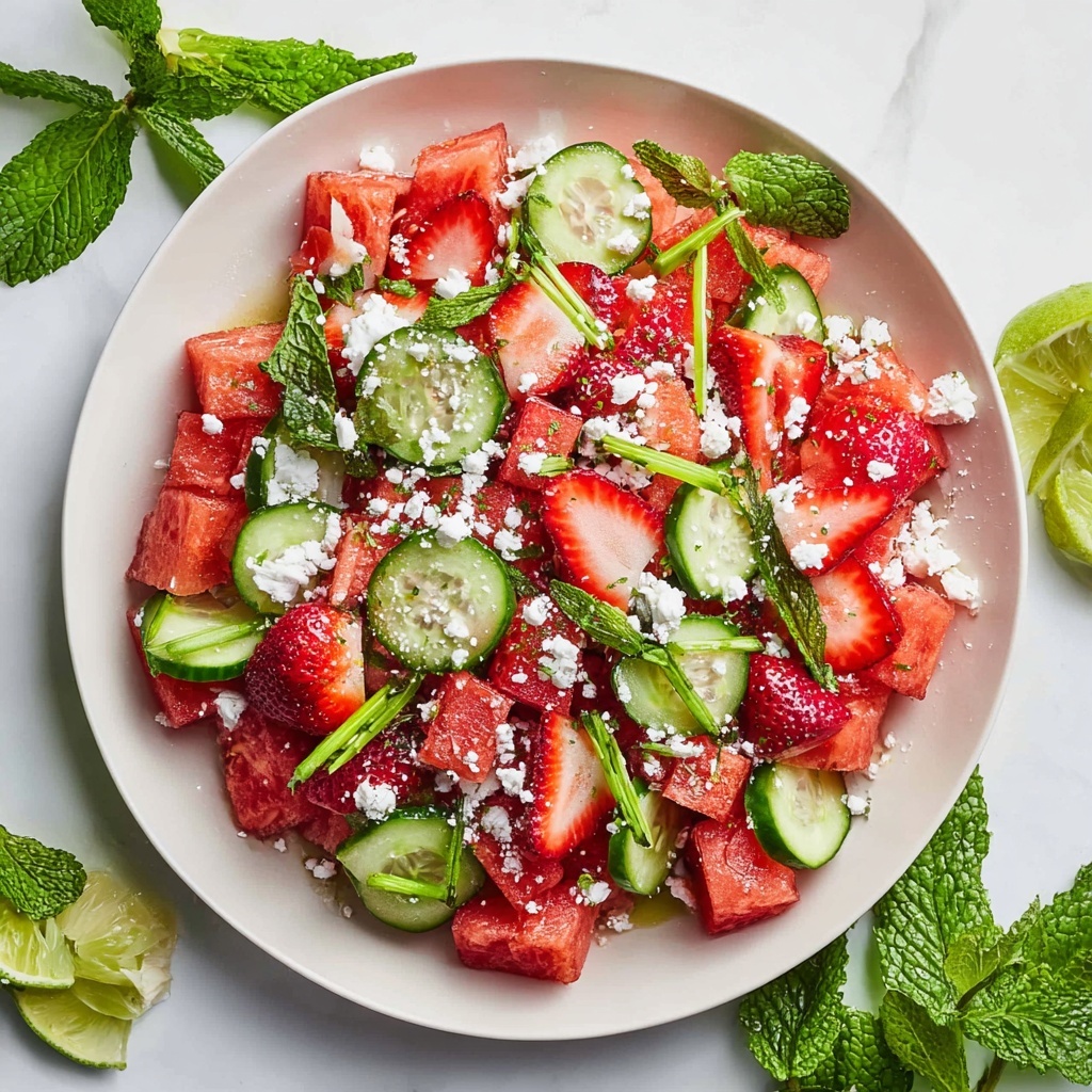 Feta Watermelon Cucumber Salad Recipe - Recipe Image