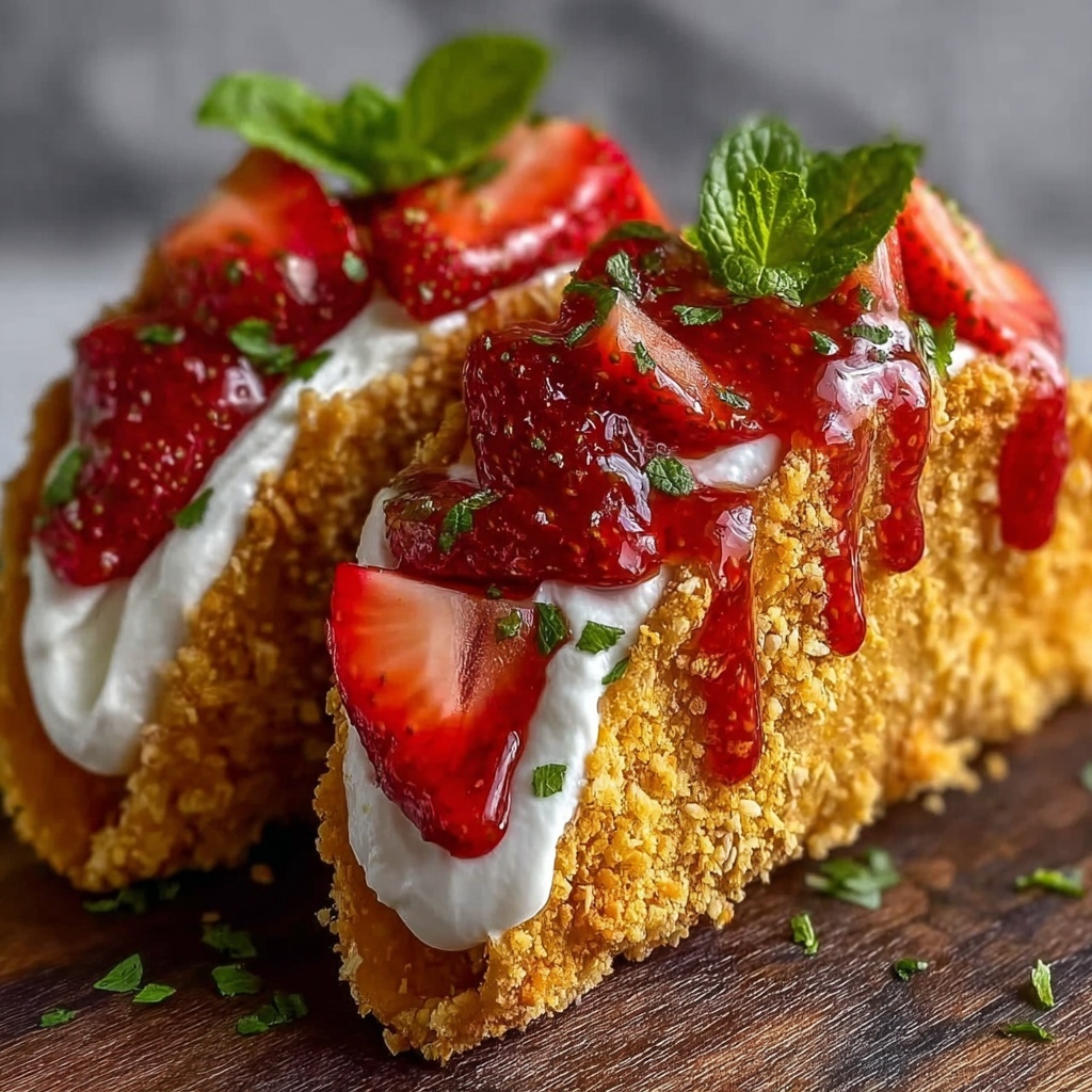Strawberry Crunch Cheesecake Tacos Recipe - Recipe Image