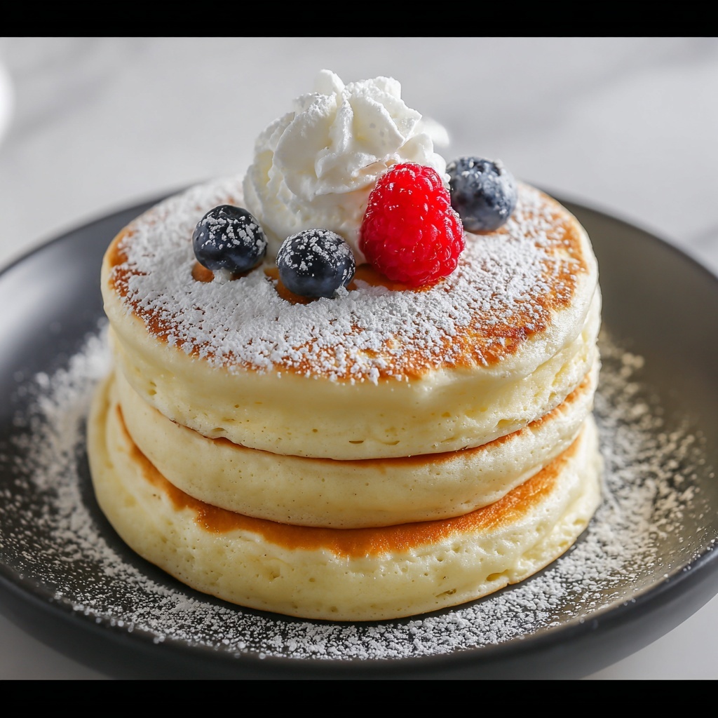 Fluffy Japanese Soufflé Pancakes Recipe - Recipe Image