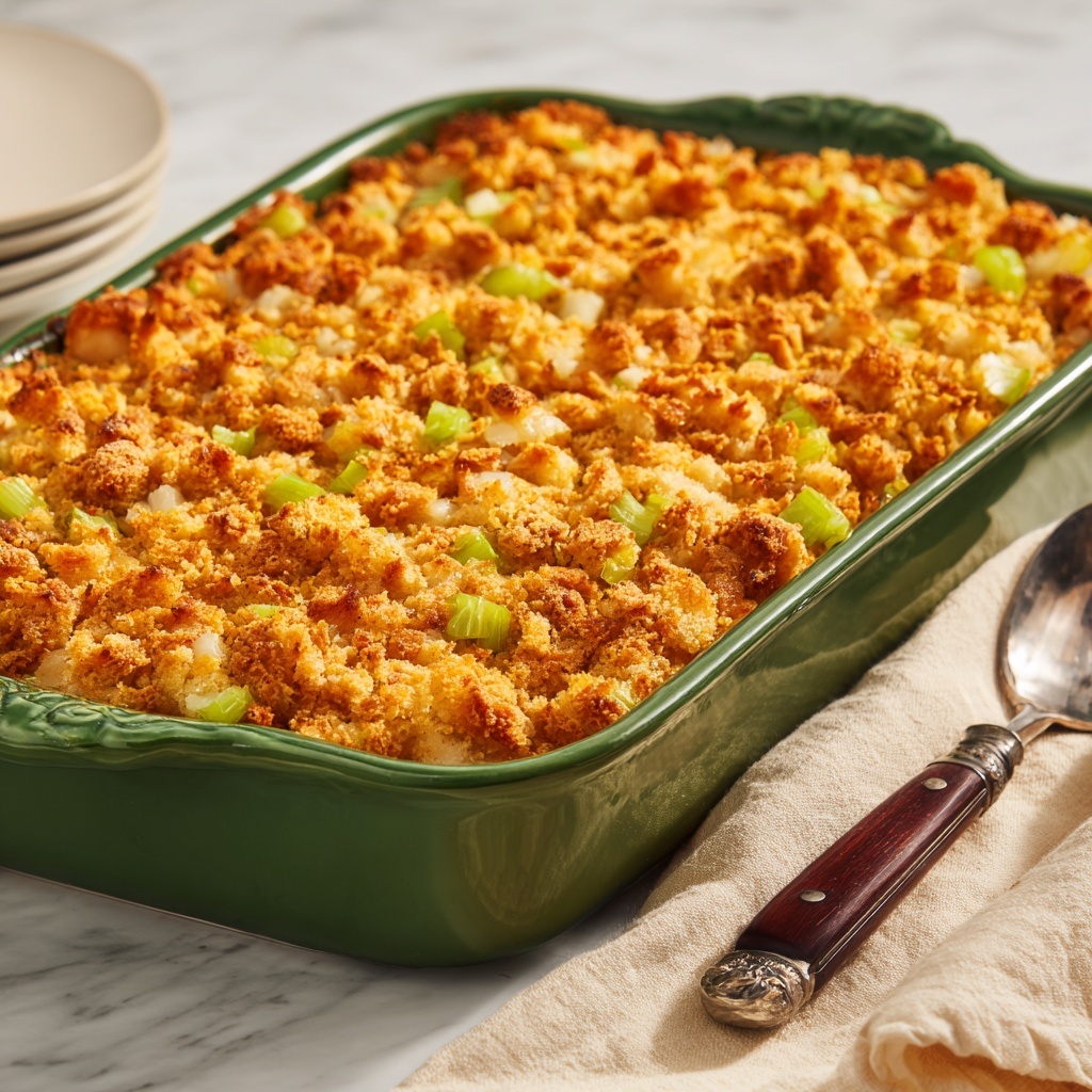 Southern Cornbread Dressing Recipe - Recipe Image