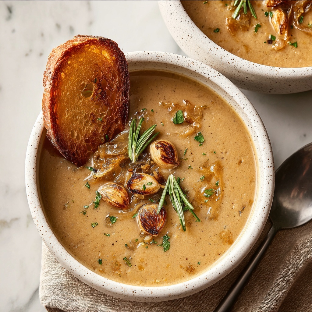 Rosemary and Roasted Garlic White Bean Soup Recipe - Recipe Image