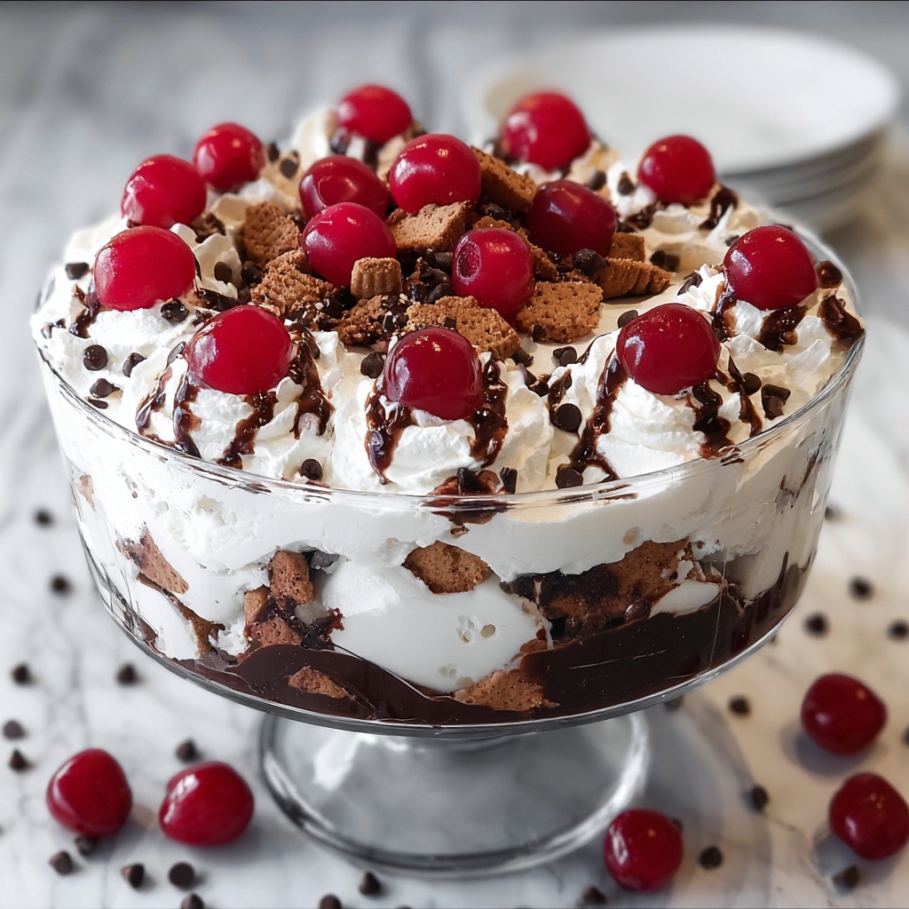 Cherry Chocolate Chip Trifle Recipe - Recipe Image