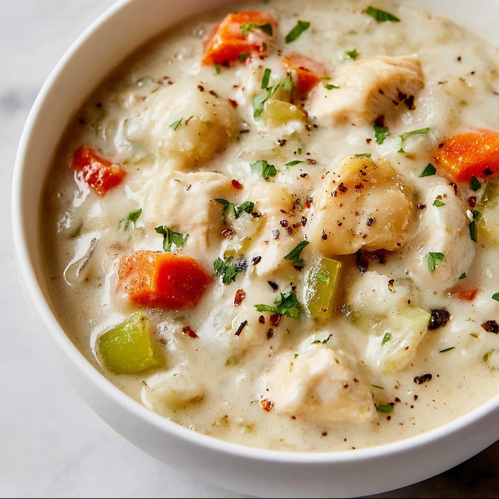 Leftover Turkey and Stuffing Dumpling Soup Recipe - Recipe Image