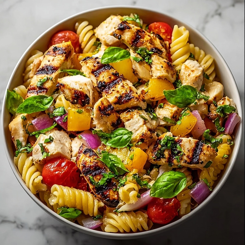 Mediterranean Chicken Pasta Salad Recipe - Recipe Image