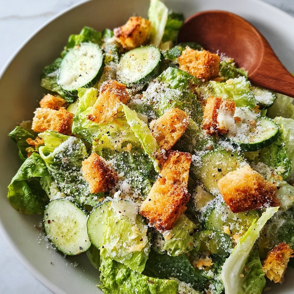 Cucumber Caesar Salad Recipe - Recipe Image