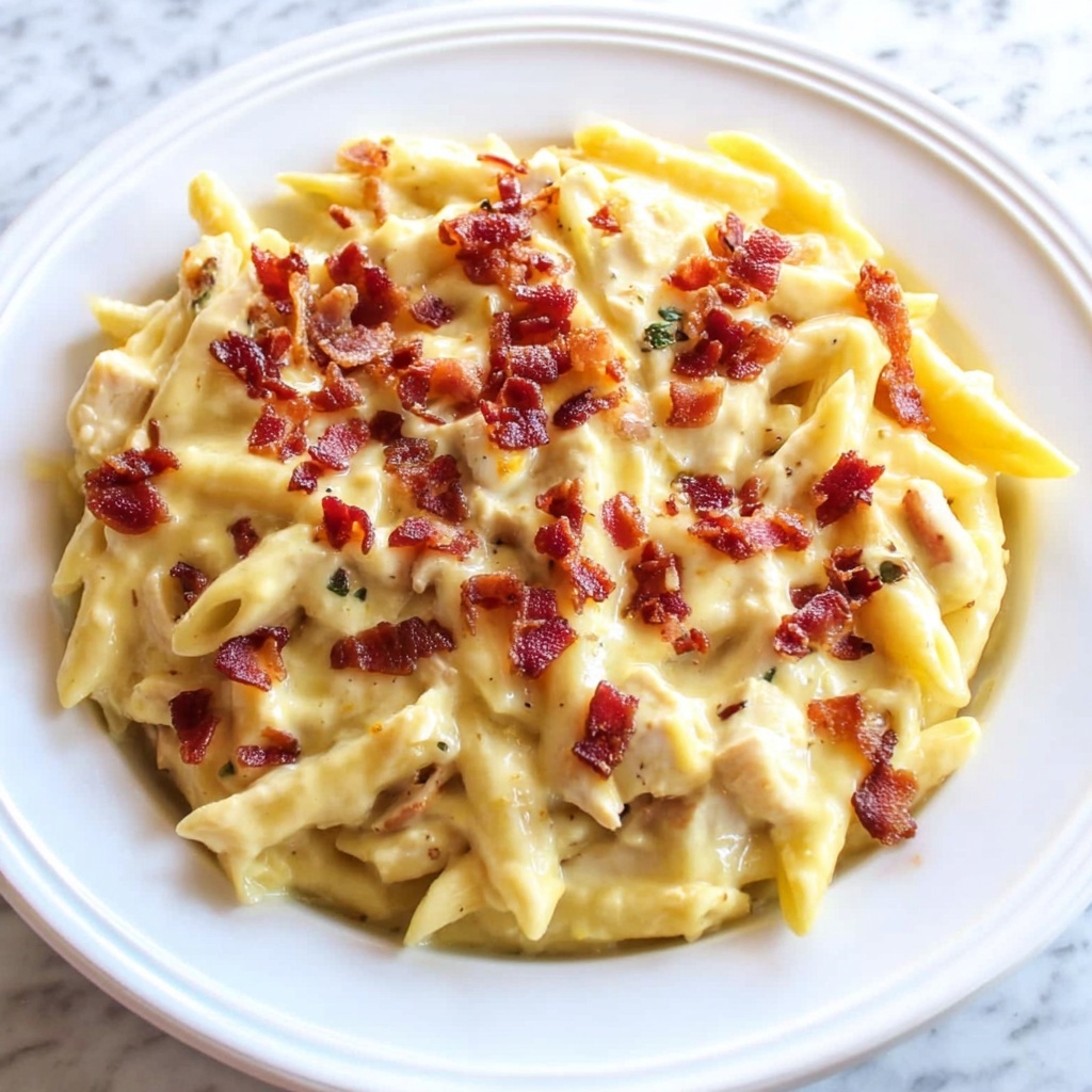 Crack Chicken Pasta - Chicken Bacon Ranch Pasta Recipe - Recipe Image