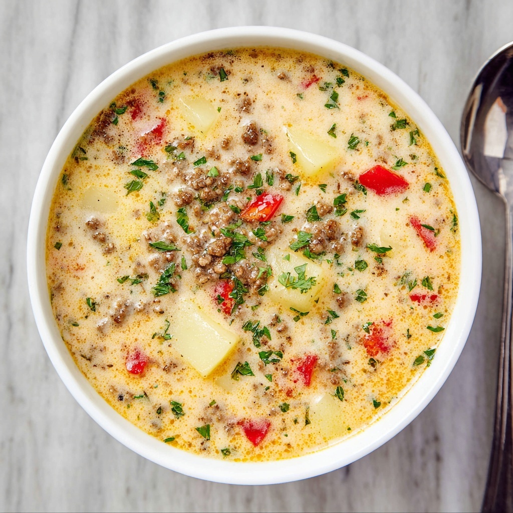 Cheesy Sausage Potato Soup Recipe - Recipe Image