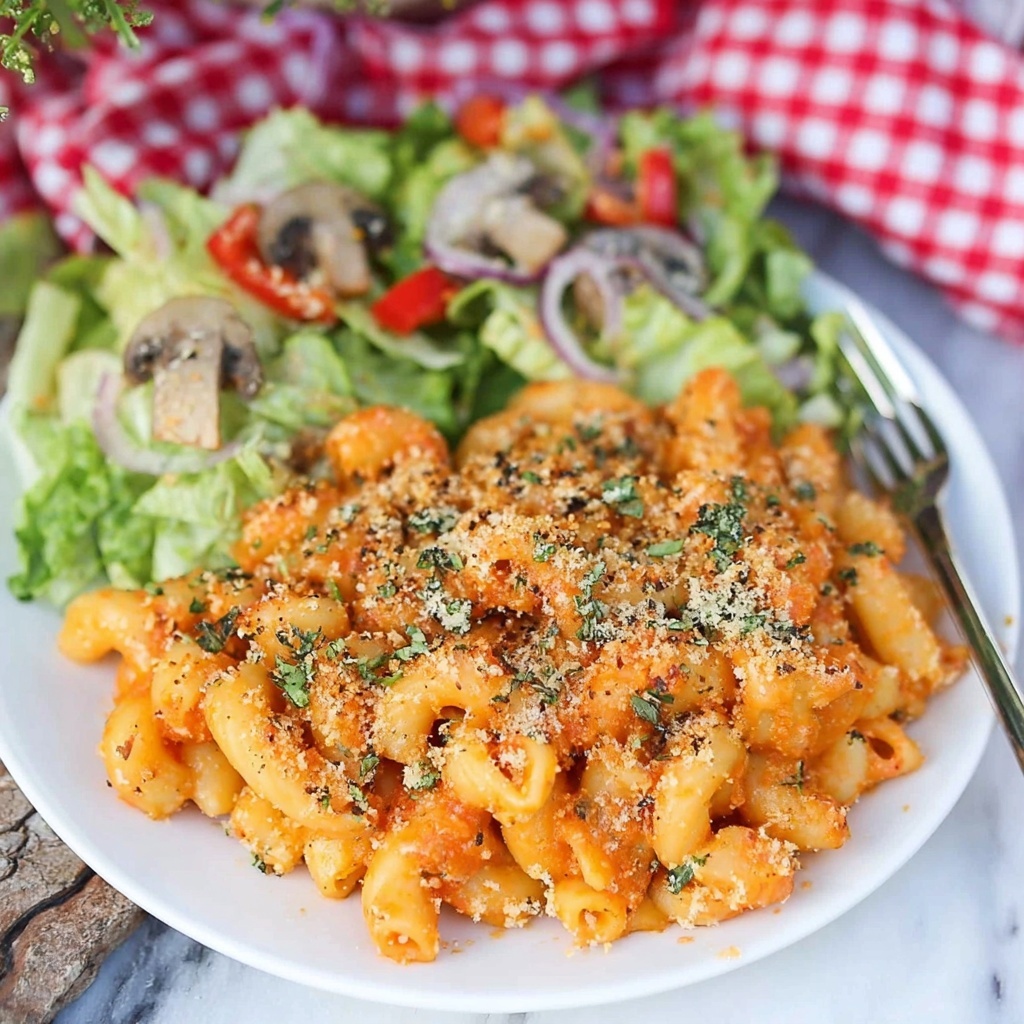 Baked Ziti with Italian Sausage, Alfredo, and Cheesy Topping Recipe - Recipe Image