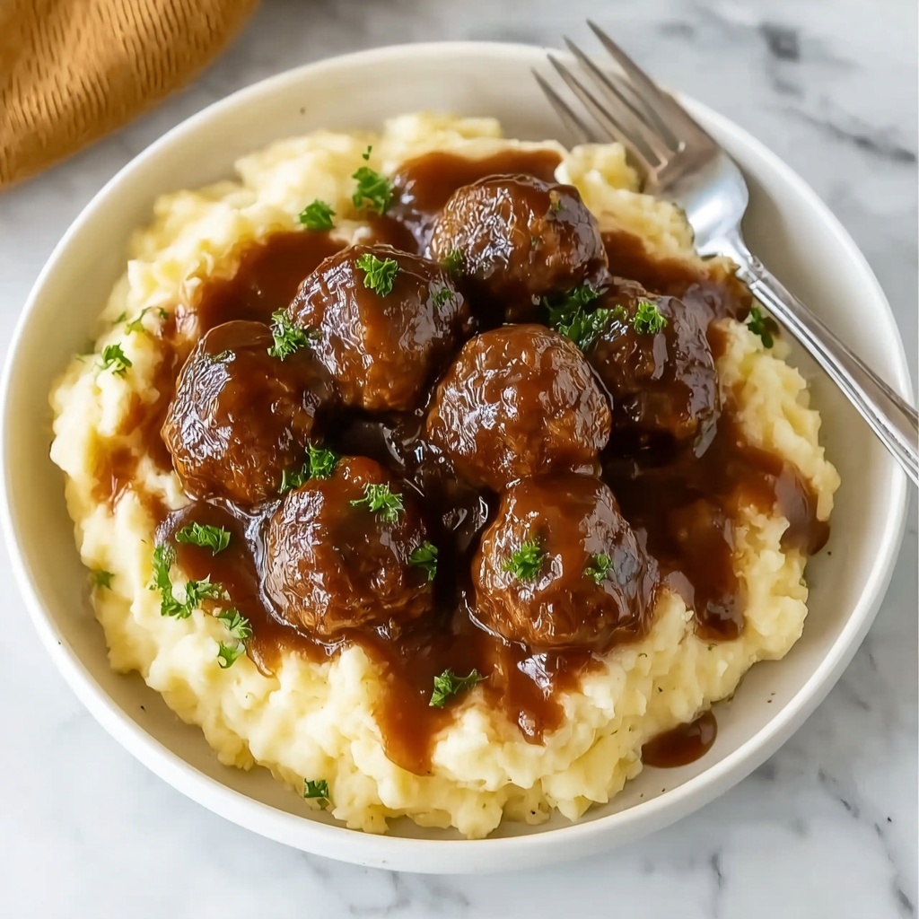 Slow Cooker Salisbury Steak Meatballs Recipe - Recipe Image