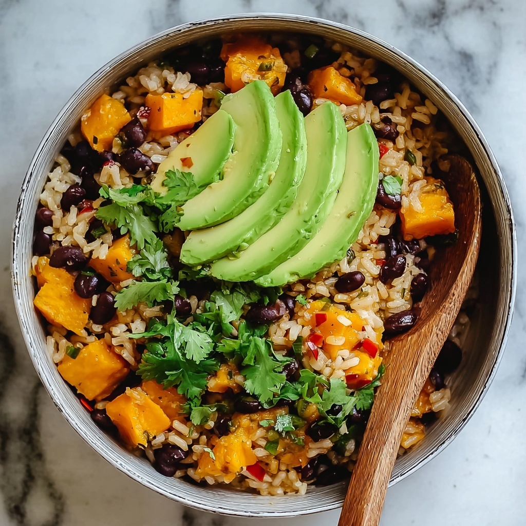 Southwest Sweet Potato Black Bean & Rice Skillet Recipe - Recipe Image