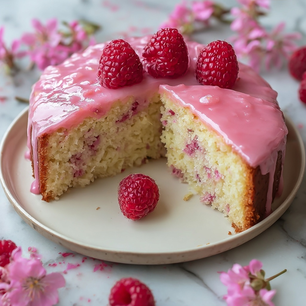 Raspberry Glazed Key Lime Cake Recipe - Recipe Image