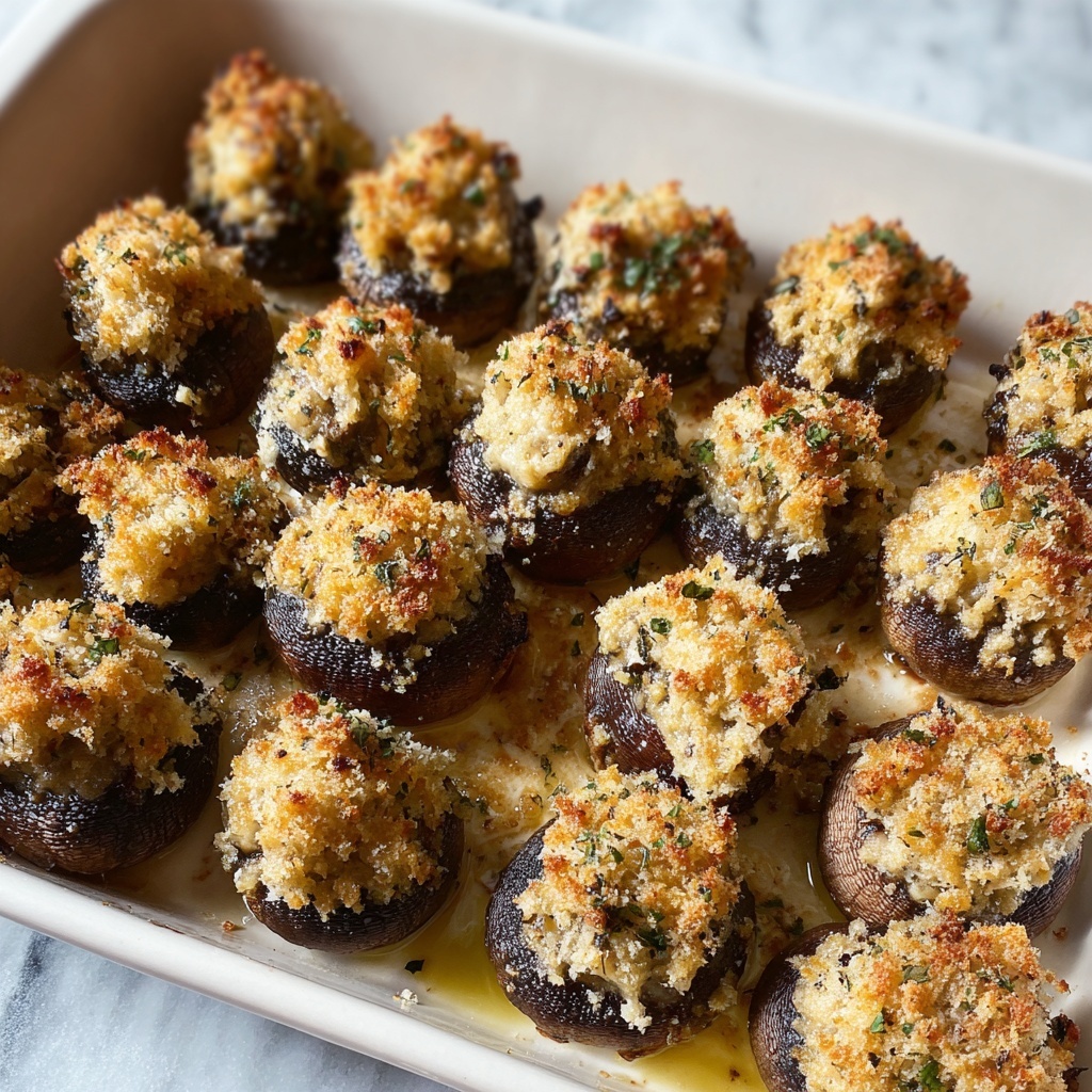 Caramelized Onion and Blue Cheese Stuffed Mushrooms Recipe - Recipe Image
