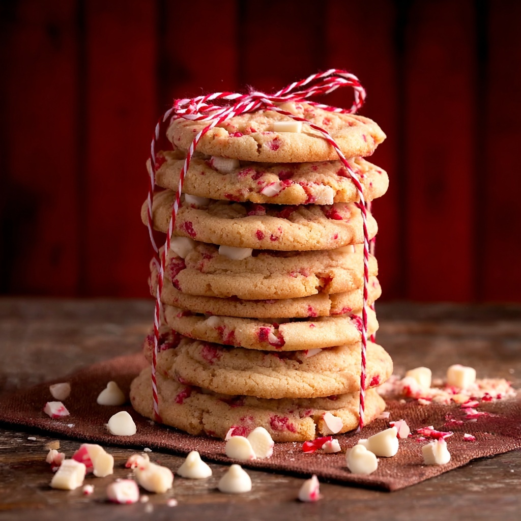 White Chocolate Candy Cane Cookies Recipe - Recipe Image