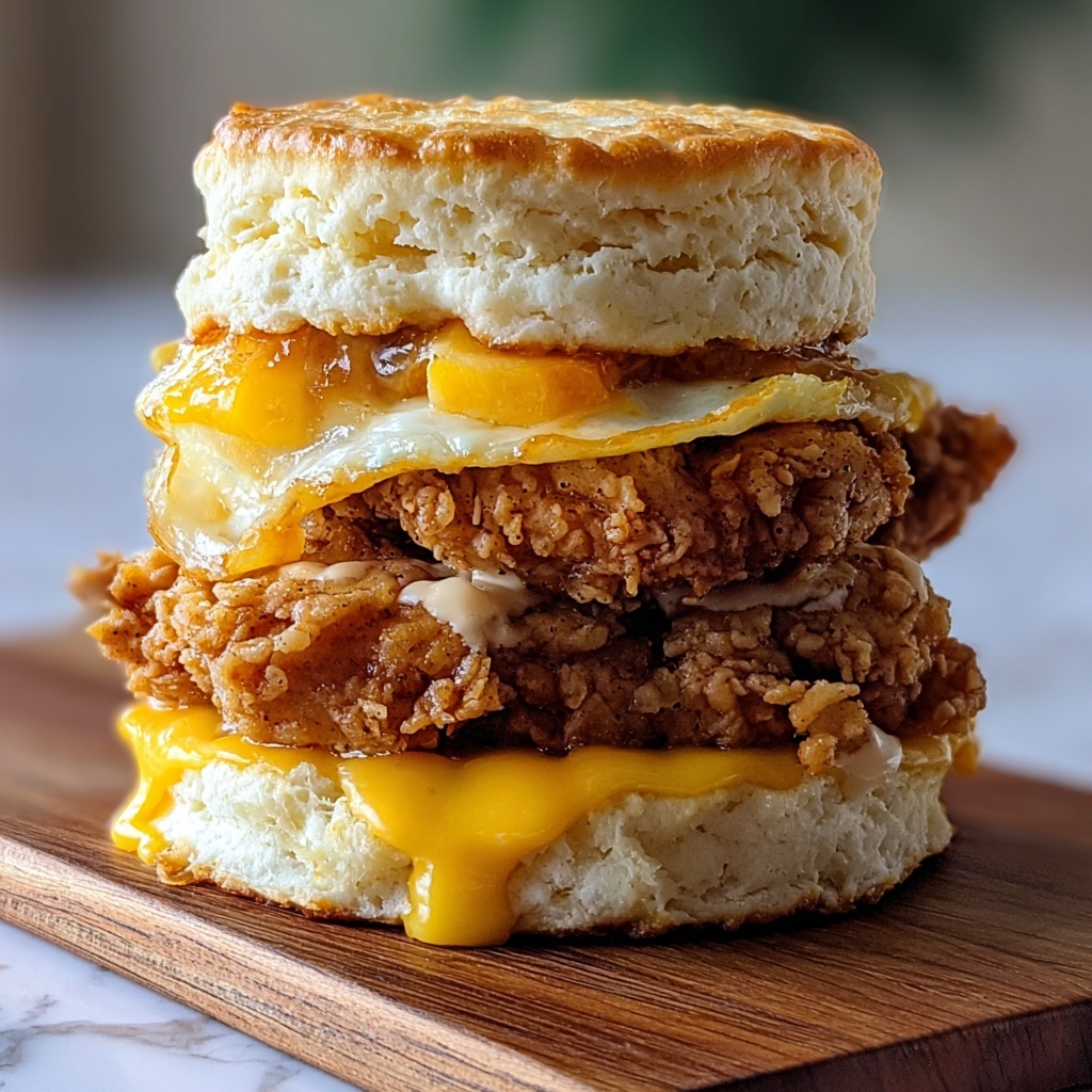 Buttermilk Biscuit Fried Chicken Sandwich Recipe - Recipe Image