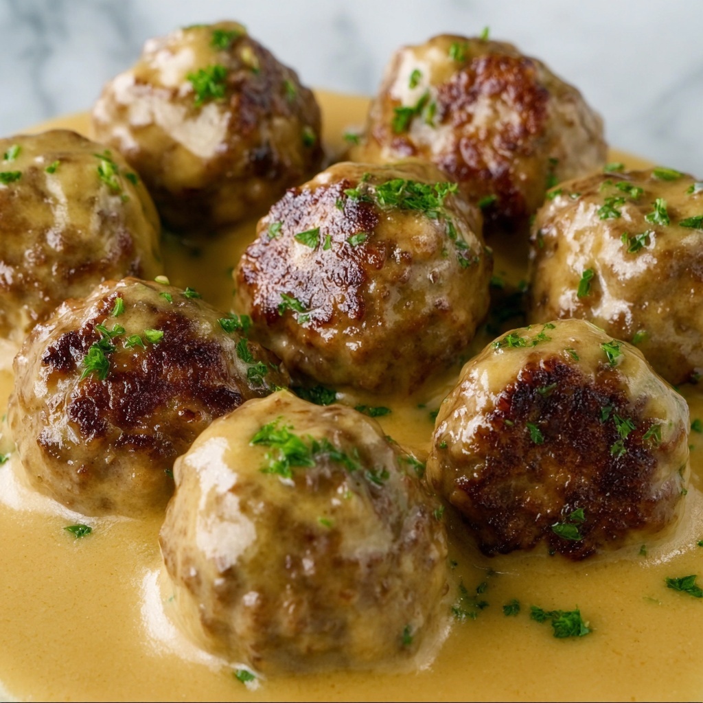 Meatballs in Dijon Gravy Recipe - Recipe Image