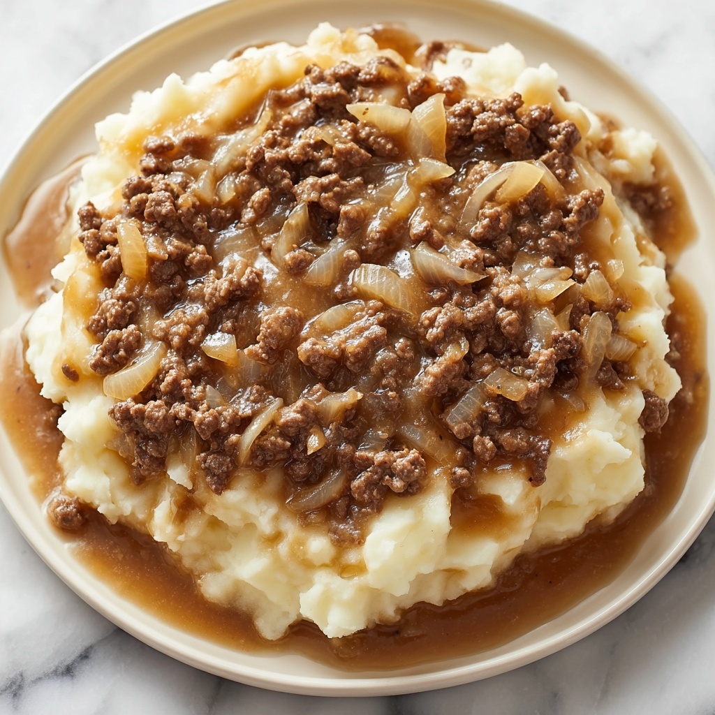 Ground Beef Gravy with Mashed Potatoes Recipe - Recipe Image