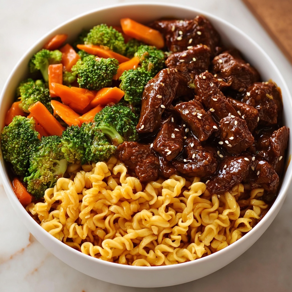 Mongolian Beef Stir-Fry with Ramen Recipe - Recipe Image