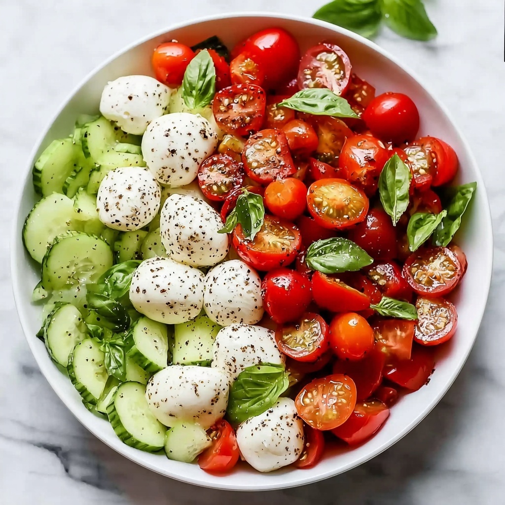 Cucumber Caprese Salad Recipe - Recipe Image
