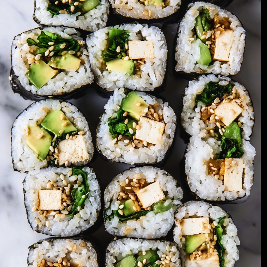 Easy Vegan Avocado Sushi Rolls Recipe - Recipe Image