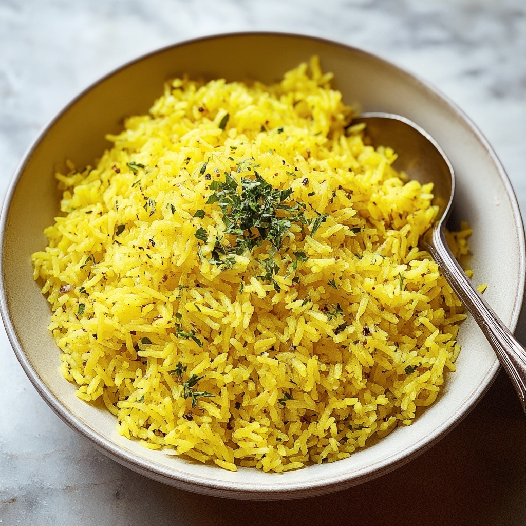 Garlic Turmeric Rice Recipe - Recipe Image