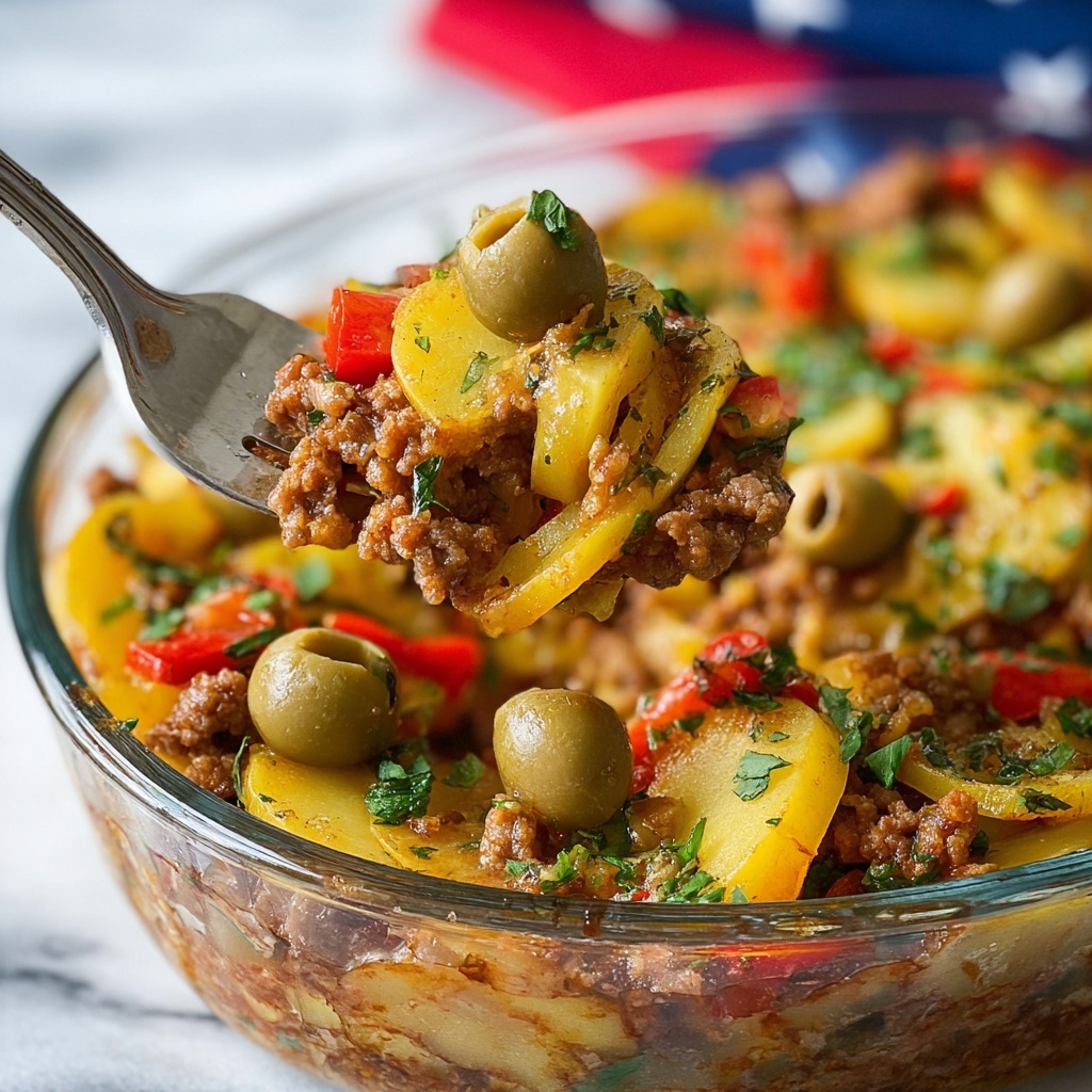 Southern Five Layer Beef Casserole Recipe - Recipe Image