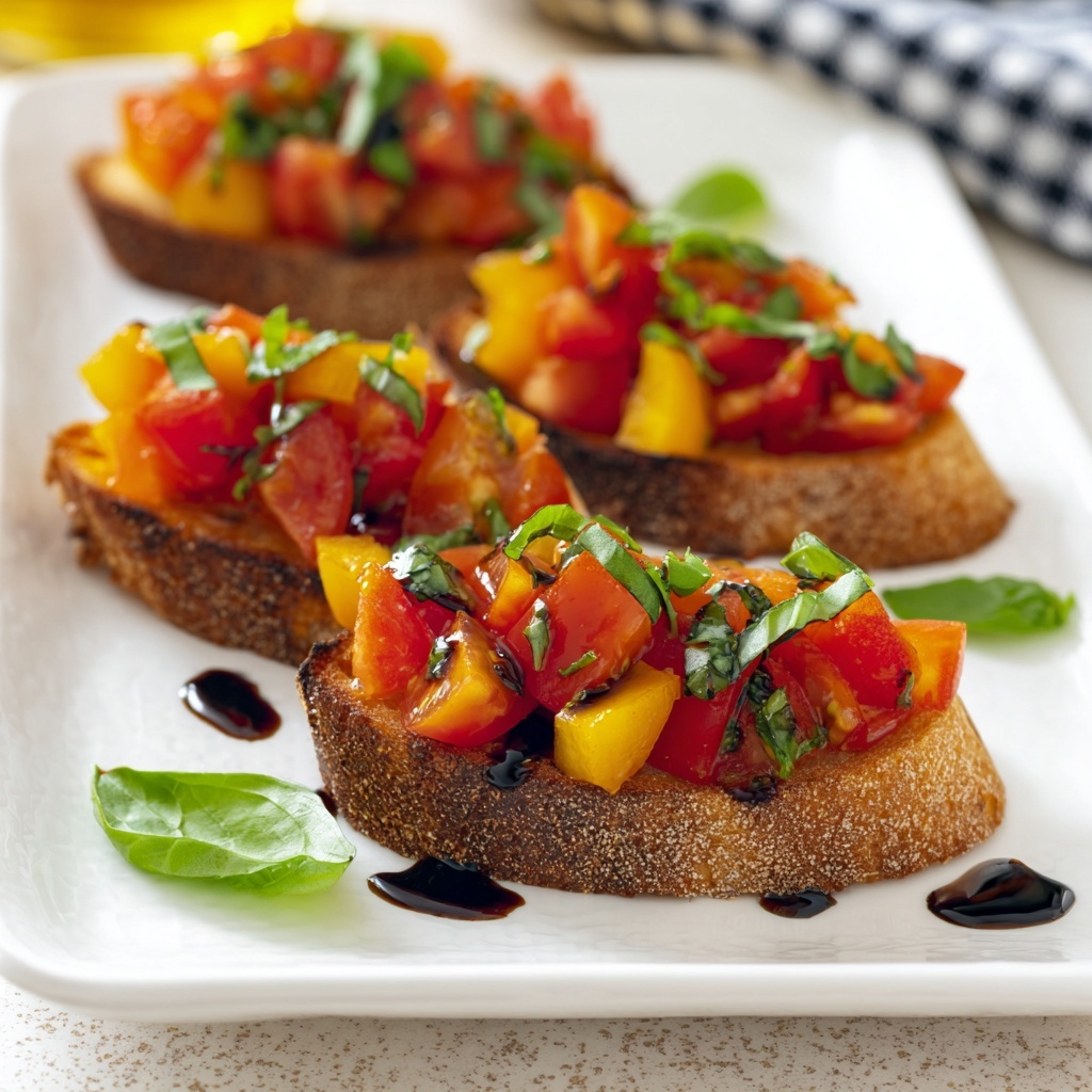 Tomato and Pepper Bruschetta Recipe - Recipe Image