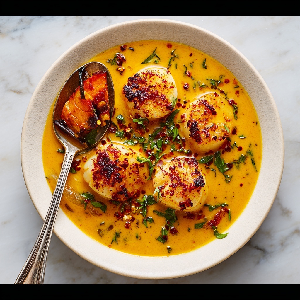 Spicy Coconut Curry Scallops Recipe - Recipe Image