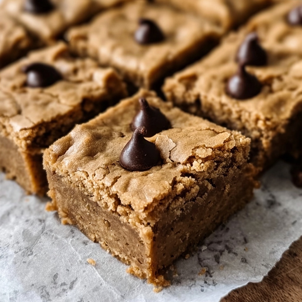 Healthy Peanut Butter Greek Yogurt Breakfast Blondies Recipe - Recipe Image