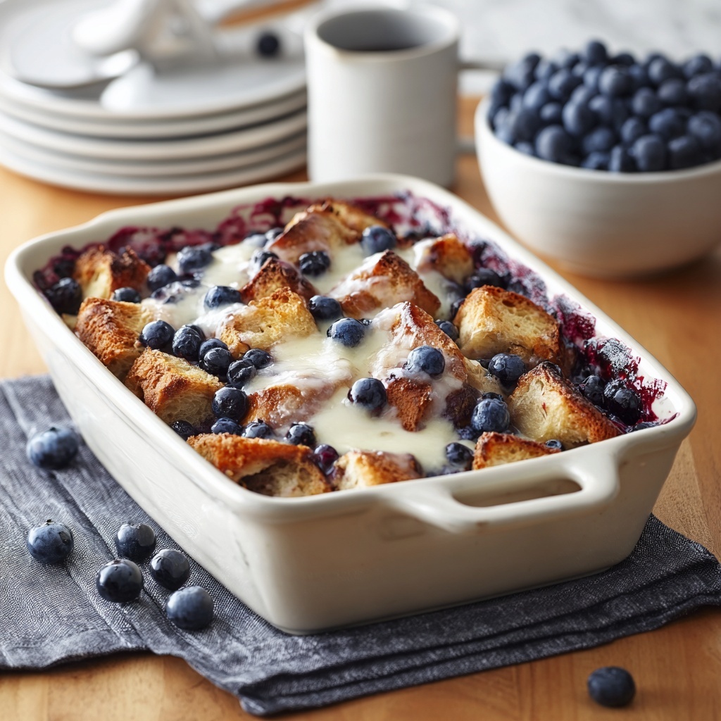 Blueberry French Toast Casserole Delight Recipe - Recipe Image