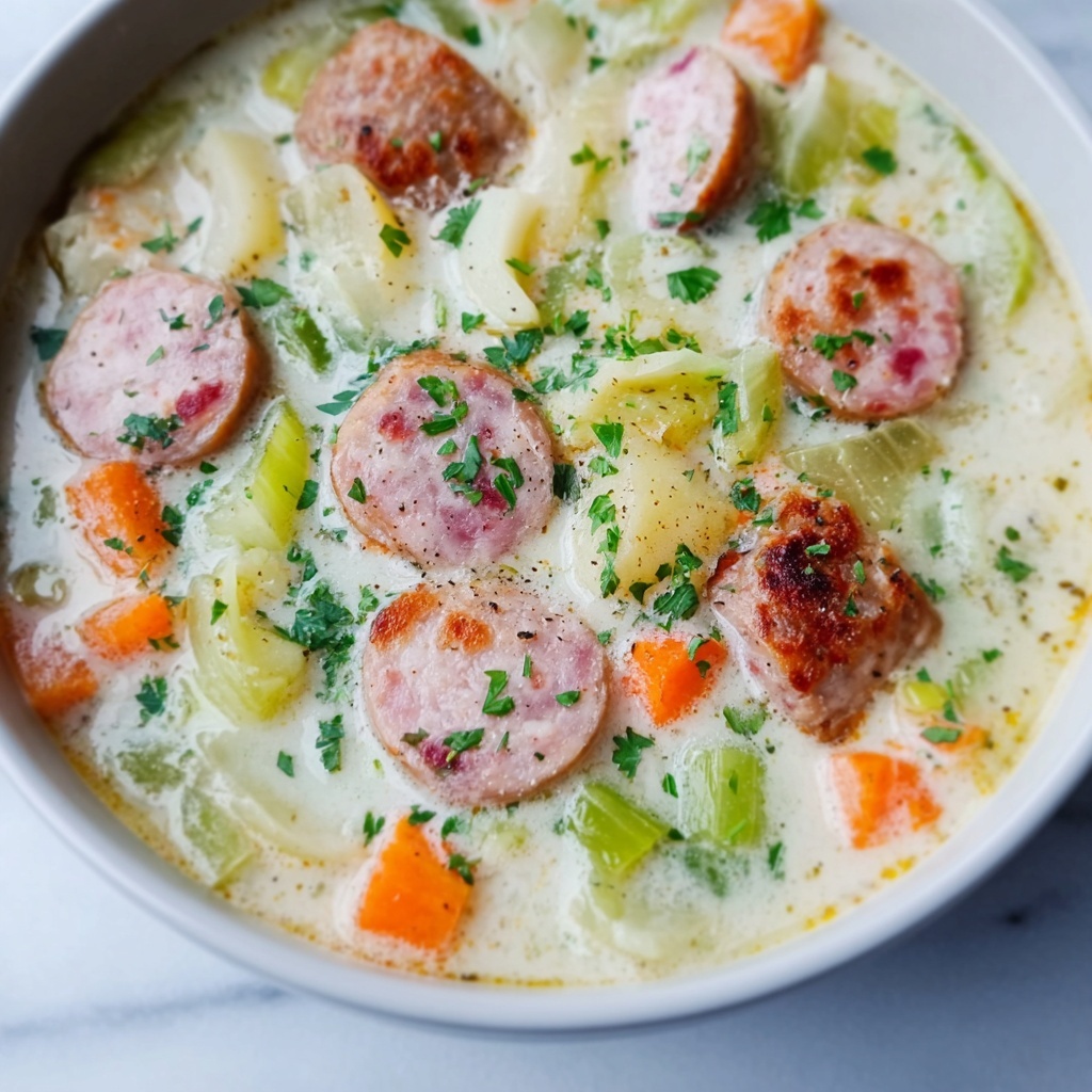Creamy Cabbage and Sausage Soup Recipe - Recipe Image