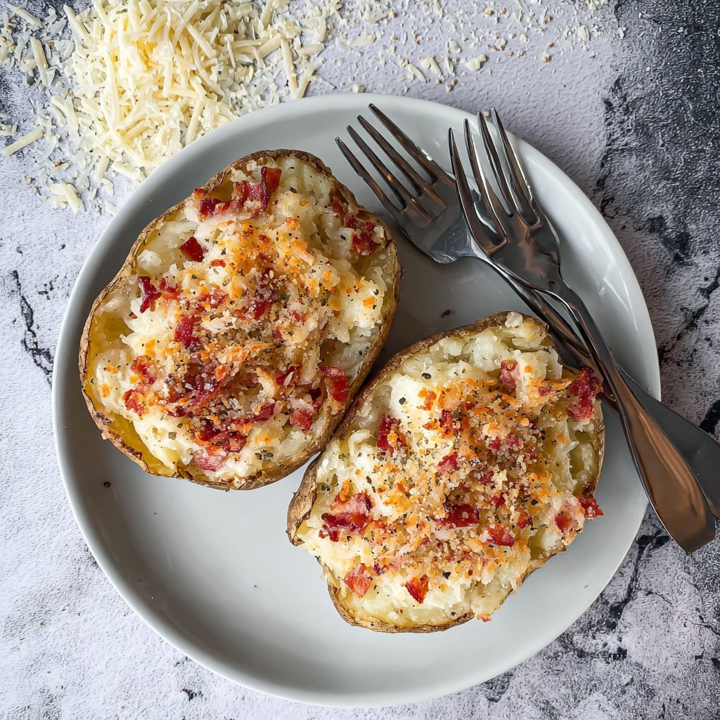 Reuben Stuffed Baked Potatoes Recipe - Recipe Image