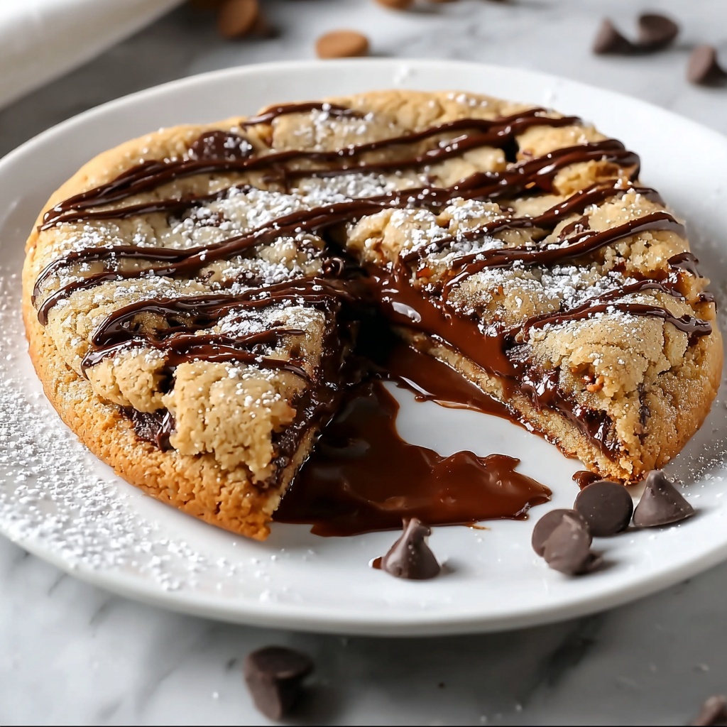 Nutella-Stuffed Deep Dish Churro Skillet Cookie Recipe - Recipe Image