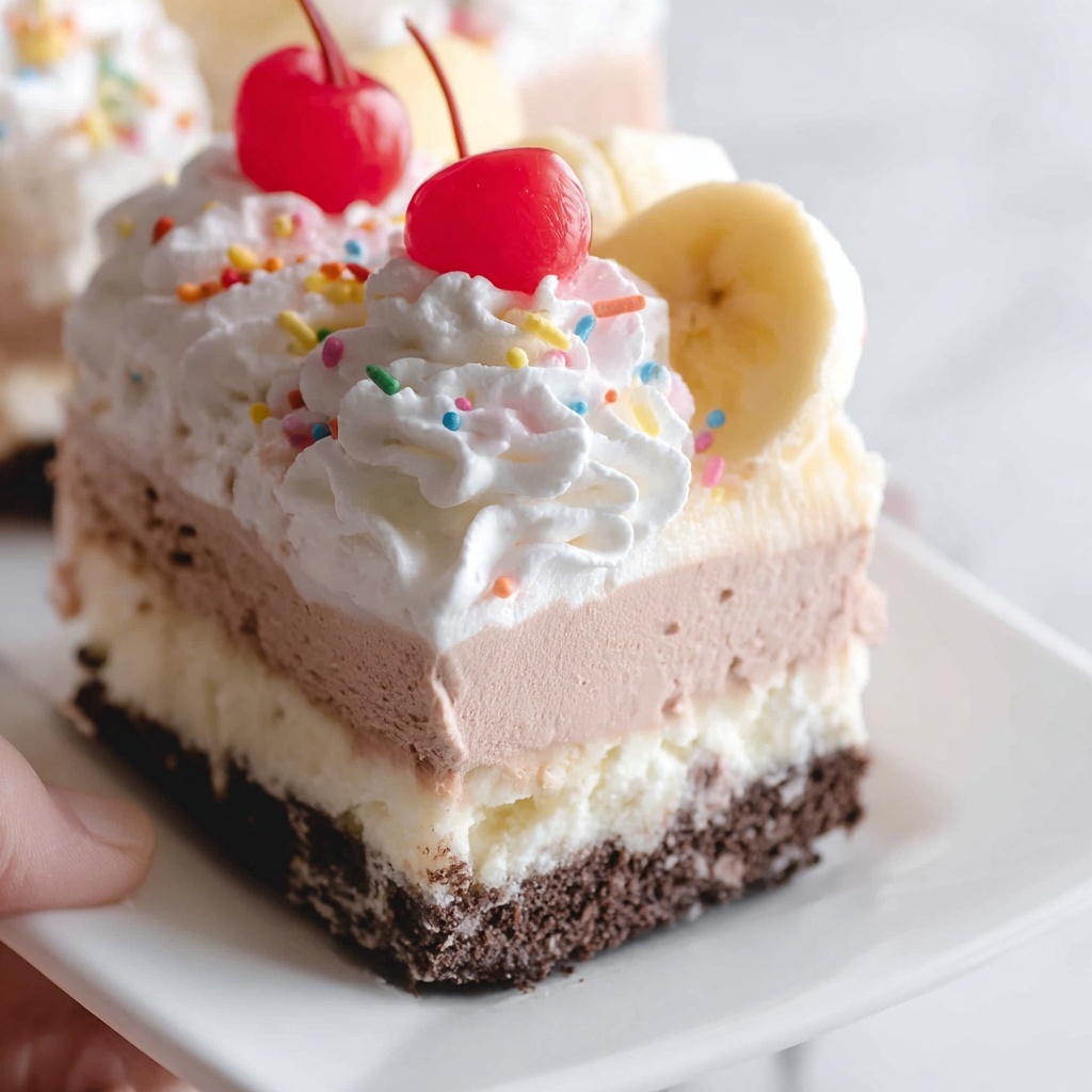 No-Bake Banana Split Cheesecake Recipe - Recipe Image