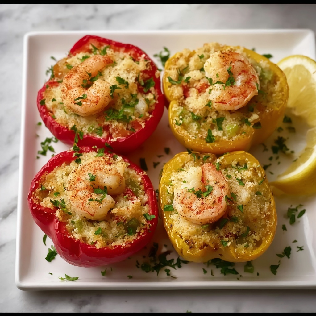 Crab and Shrimp Stuffed Bell Peppers Recipe - Recipe Image