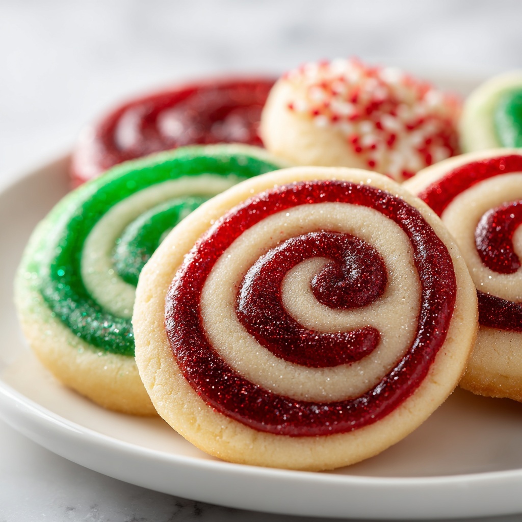 Christmas Swirl Butter Cookies Recipe - Recipe Image