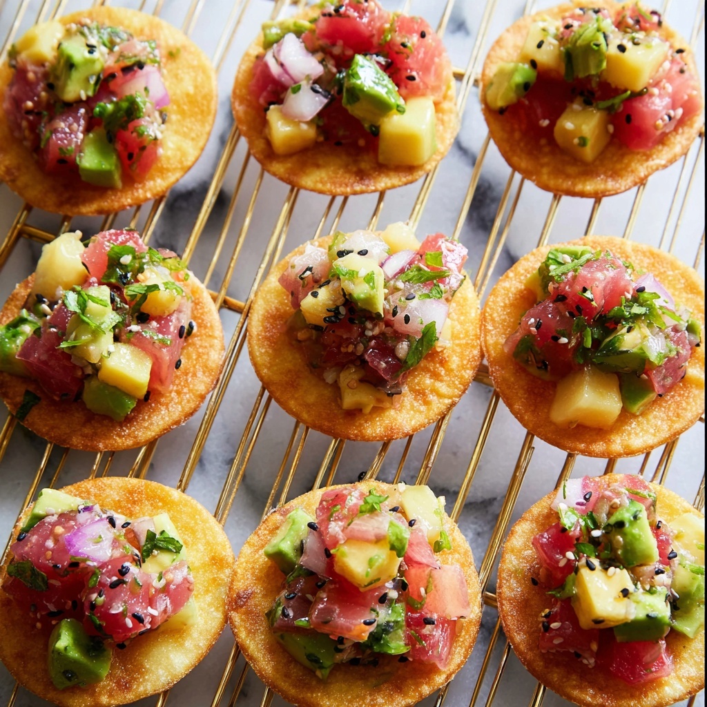 Mini Tuna Tostadas Recipe - Recipe Image